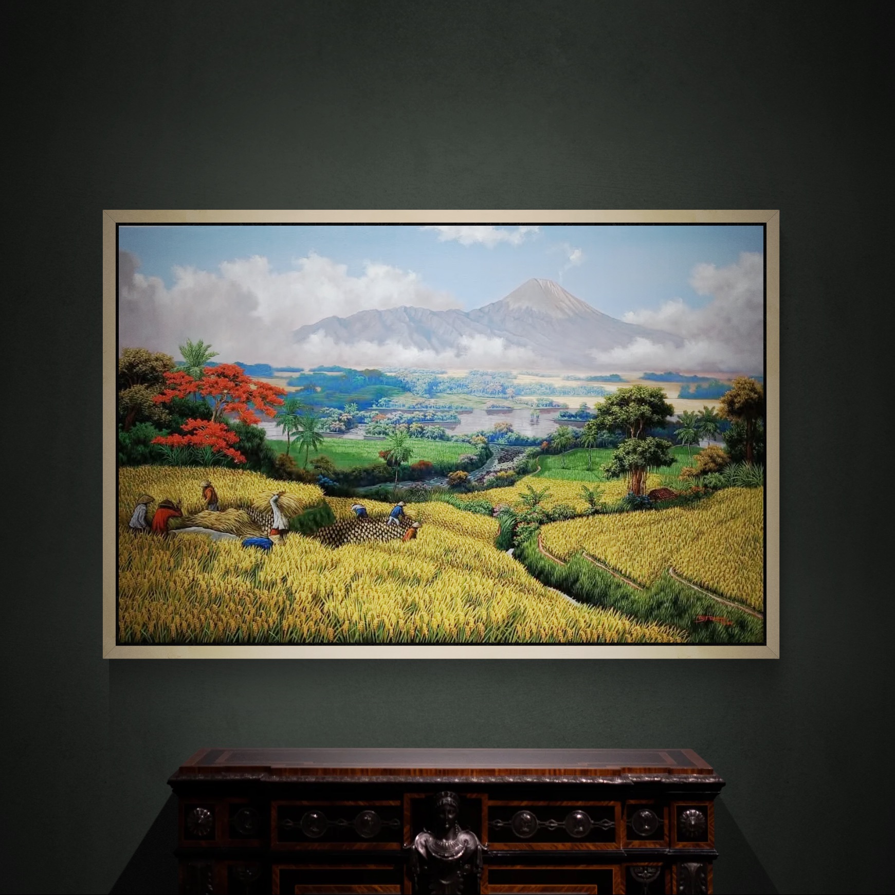 Harvest Under the Cloud Crowned Mountain image 3